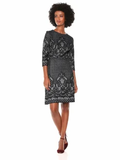 Women's Bonded Lace Pattern Dress