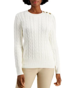 Women's Button-Shoulder Sweater