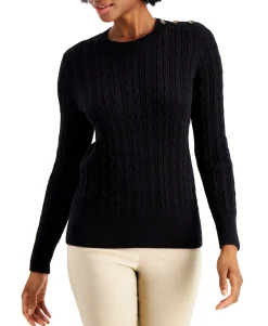 Women's Button-Shoulder Sweater