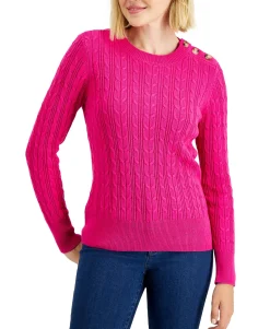 Women's Button-Shoulder Sweater