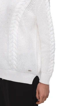 Women's Cable Knit Crewneck Pullover Sweater