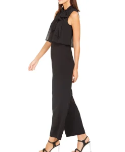 Women's Chiffon-Tie Popover Jumpsuit