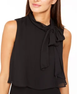 Women's Chiffon-Tie Popover Jumpsuit