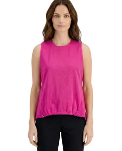 Women's Cinched-Waist Sleeveless Top