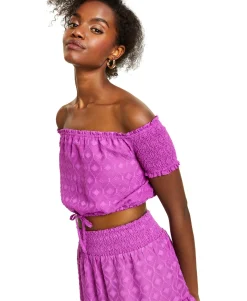 Women's Clip-Dot Crop Top