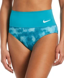 Women's Cloud-Dye High-Waist Bikini Bottoms