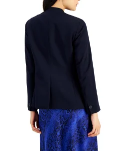 Women's Collarless Open-Front Blazer