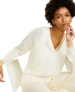 Women's Colorblocked Button Cardigan