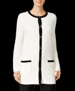 Women's Contrast-Trim Cardigan