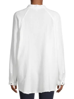 Women's Cotton Button-Down Top