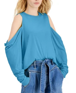 Women's Cotton Cold-Shoulder Top
