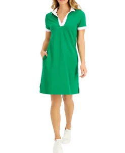 Women's Cotton Collared Shirtdress