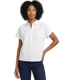 Women's Cotton Collared Top