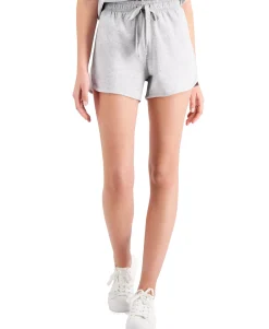 Women's Cotton Dolphin-Hem Drawstring Shorts