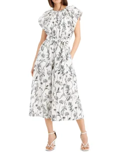 Women's Cotton Floral-Print Jumpsuit