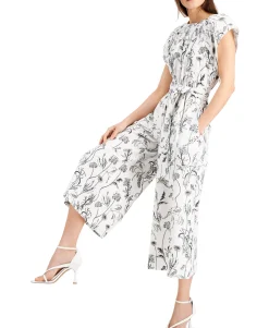 Women's Cotton Floral-Print Jumpsuit