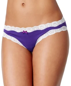 Women's Cotton Lace Trim Bikini