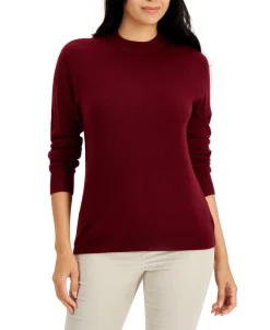 Women's Cotton Luxsoft Mock-Neck Sweater