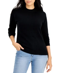 Women's Cotton Luxsoft Mock-Neck Sweater