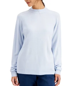 Women's Cotton Luxsoft Mock-Neck Sweater