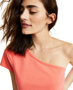 Women's Cotton One-Shoulder T-Shirt