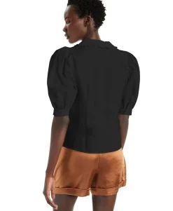 Women's Cotton Oversized-Collar Blouse