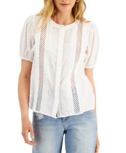 Women's Cotton Pintucked Blouse