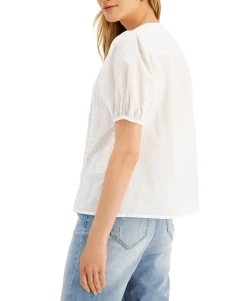 Women's Cotton Pintucked Blouse