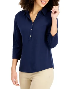 Women's Cotton Polo Top