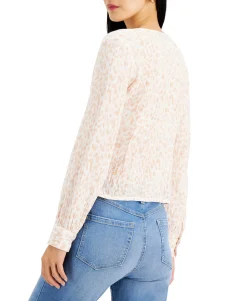 Women's Cotton Printed Surplice Top