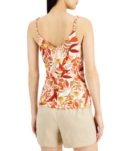 Women's Cotton Printed Tie-Front Top