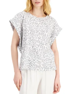 Women's Cotton Roll-Sleeve T-Shirt