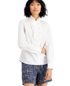 Women's Cotton Ruffled Shirt