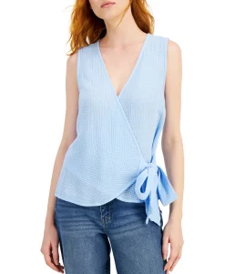 Women's Cotton Surplice Tank Top