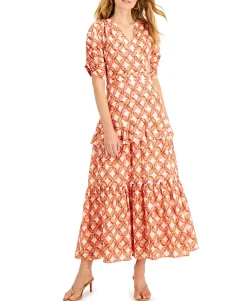 Women's Cotton Tiered-Ruffle Dress