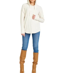 Women's Cozy Waffled Drawstring Hoodie