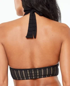Women's Crochet Long-Line Bikini Top