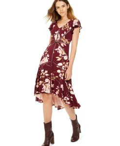 Women's Crochet-Trim Midi Dress