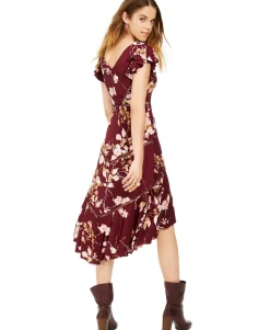 Women's Crochet-Trim Midi Dress