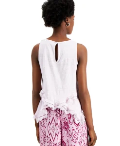 Women's Crochet-Trim Top