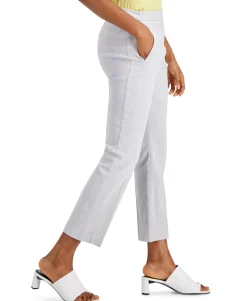Women's Cropped Slit-Hem Straight-Leg Pants