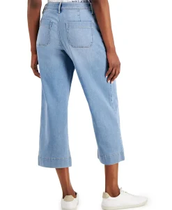 Women's Cropped Wide-Leg Jeans