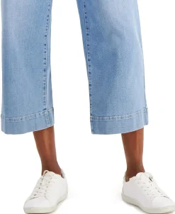 Women's Cropped Wide-Leg Jeans