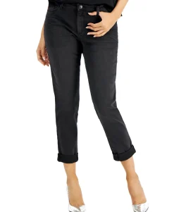Women's Curvy Mid Rise Straight-Leg Jeans