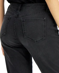 Women's Curvy Mid Rise Straight-Leg Jeans
