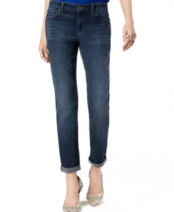 Women's Curvy Mid Rise Straight-Leg Jeans