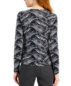 Women's Cutout Printed Top