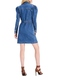 Women's Denim Belted Shirtdress