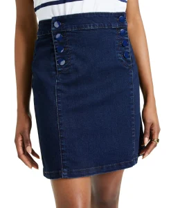 Women's Denim Tummy Control Sailor Skirt