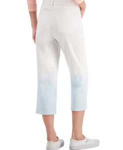 Women's Dip-Dyed Curvy-Fit Capri Jeans